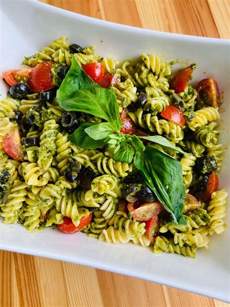 Easy Vegan Pesto Pasta Salad Yum Vegan Blog