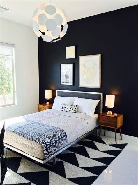 When figuring out which nightstand to use consider a shorter one with smaller legs for a more cohesive approach but with an intricate a modern, chaise lounge chair could just one the fun element your bedroom needs. 47 Chic And Trendy Mid-Century Modern Bedroom Designs ...