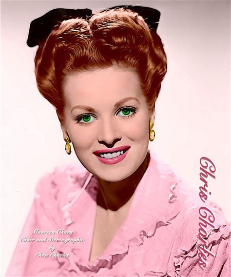 Maureen Ohara Color Conversion In 32 Bit Stereographic By Chris Charles From Bw Scan Old