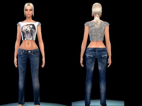 The Sims Resource Top And Jeans Casual Set By Simsoertchen • Sims 4
