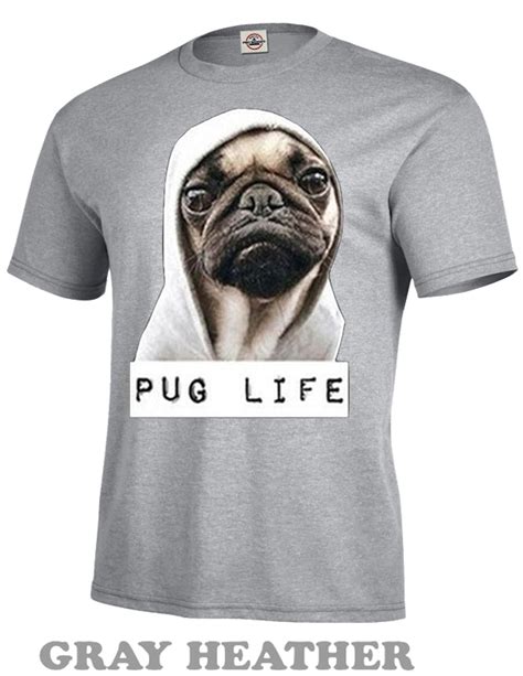 Pug Life Dog With Hoodie Cool Pet Funny Humor Unisex T Shirt
