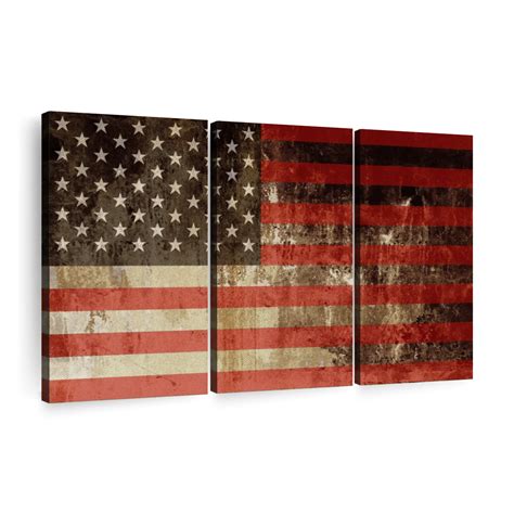 Vintage American Flag Wall Art Digital Art