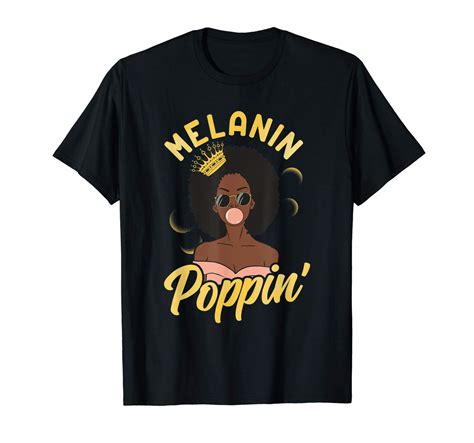 melanin poppin black girl magic shirt bubblegun afro diva zelitnovelty
