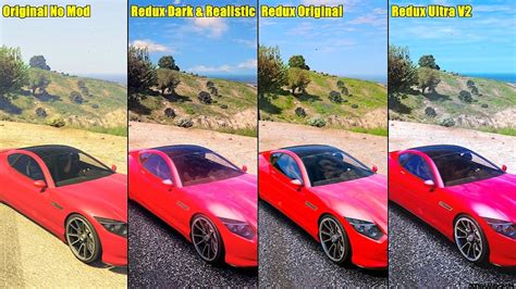 Gta 5 Redux Original Vs Dark And Realistic Vs Ultra V2 Vs Vanilla