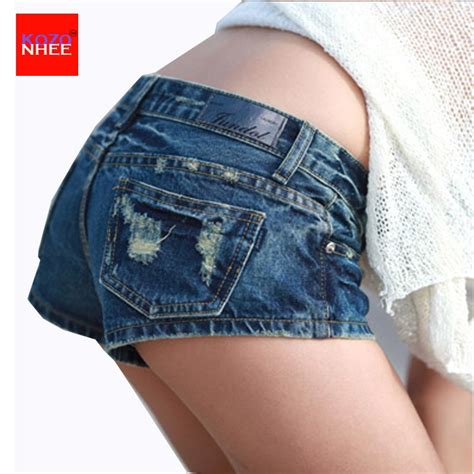 2017 Pole Dancing Sexy Womens Summer Crystal Shorts Jeans Denim Micro