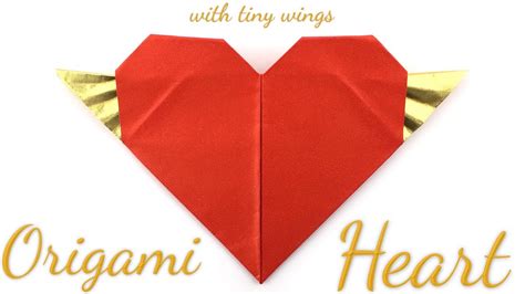 Origami Heart With Tiny Wings Tutorial Hyo Ahn Youtube