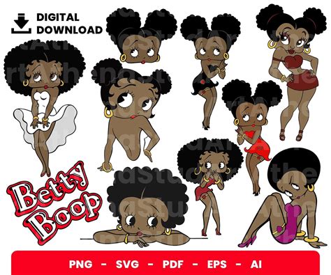 Candy Sleigh Black Betty Boop Betties Digital Download Clip Art Aisle Jpeg Birthday