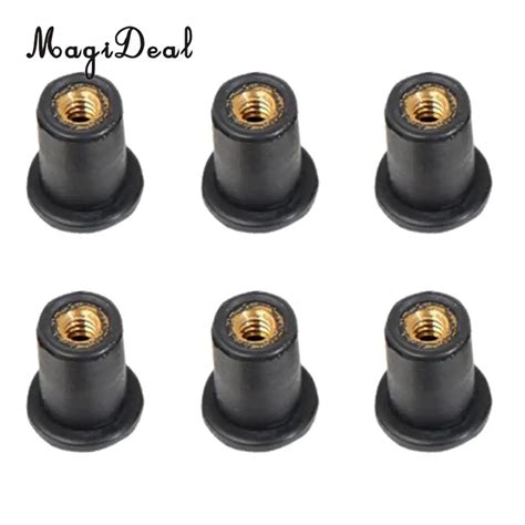 Magideal Hot Sale 6pcs M5 Metric Rubber Grommet Rubber Well Nut Blind