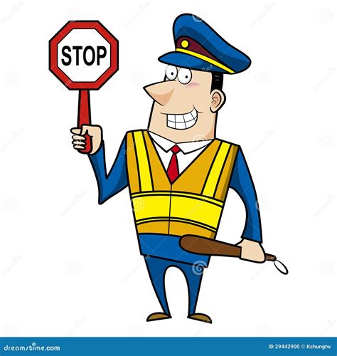 Male Cartoon Police Officer Stock Vector Illustration Of Policeman