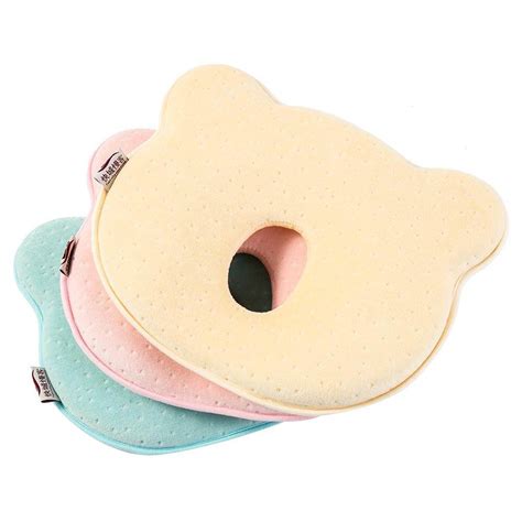 Everso Baby Cot Pillow Soft Cut Preventing Flat Head Neck Syndrome