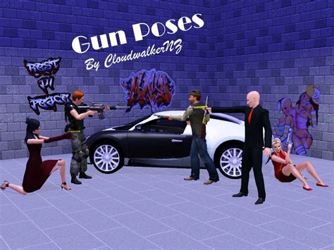 Mod The Sims A Collection Of 12 Poses Using Gun Updated 100611