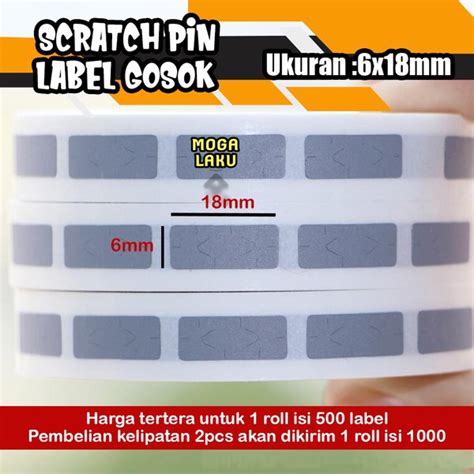 Jual Scratch Off Pin Label Gosok Voucher 6x18mm Di Lapak Mogalaku