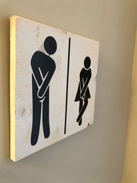 Man And Woman Gender Bathroom Sign Restroom Decor Room Signs Rustic