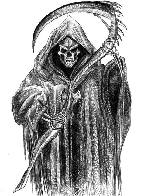 Scary Grim Reaper Drawings Grim Reaper By Twizzy3344 Traditional Art