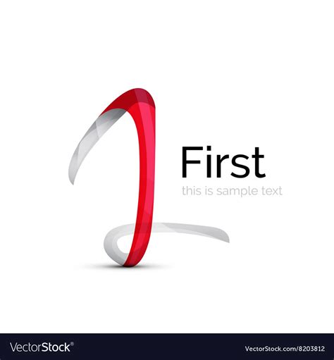Number One First Logo Royalty Free Vector Image