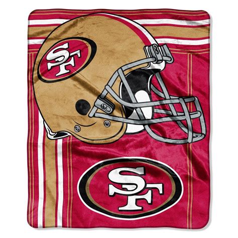 San Francisco 49ers Blanket 50x60 Raschel Touchback Design San
