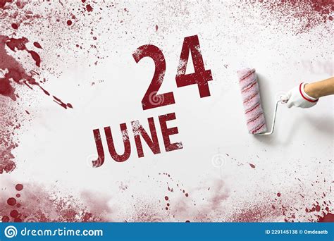 June 24th Day 24 Of Month Calendar Date Stock Photo Image Of Date
