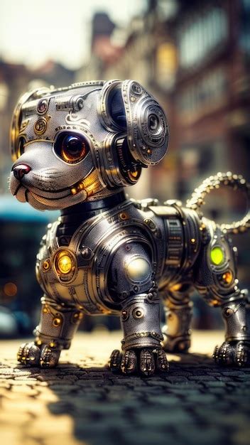 Premium Ai Image A Robot Dog With A Human Face