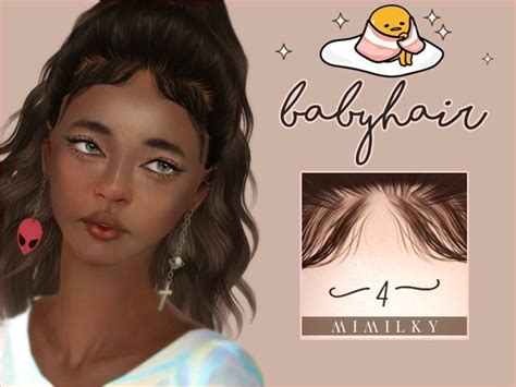 Daerilias Mimilky Babyhair N4 With Images Sims 4