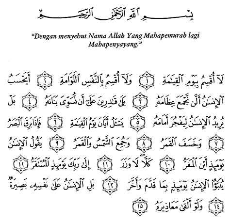 Image Result For Surah Al Qiyamah Math Save Quran