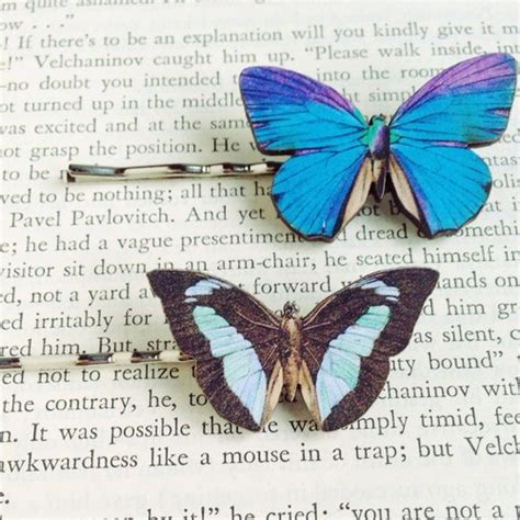 Blue Butterfly Hair Accessory Etsy