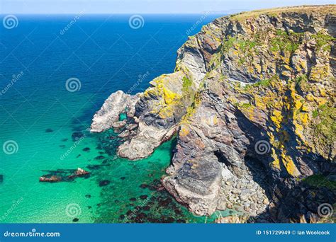 North Cliffs Cornwall England Uk Stock Image Image Of Coastline