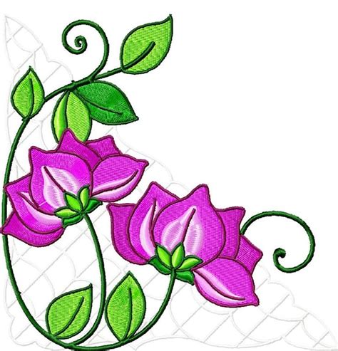 Corner Machine Embroidery Designs Clip Art Library