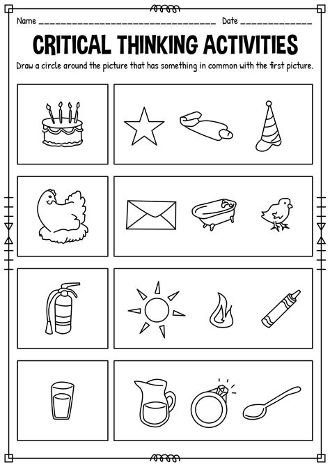 17 Best Images Of Logic Worksheets Preschool Preschool Critical
