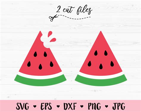 Watermelon Svg Watermelon Slice Cut File Cute Fruit Vector Etsy