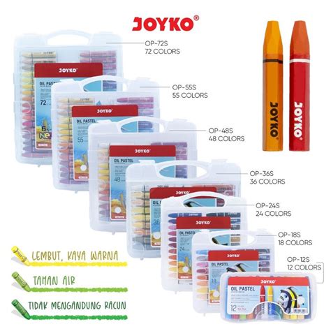 Jual Oil Pastel 12 18 24 36 48 55 72 Crayon Krayon Isi Warna Merk