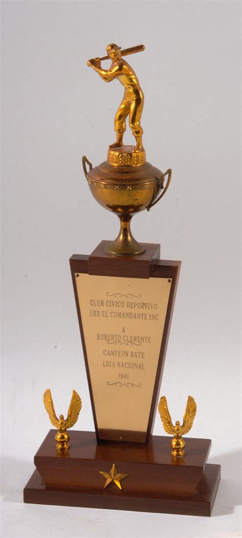 Large or small, we award them all. Sold Price: 1961 Roberto Clemente National League Batting ...