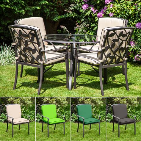 Wholesale outdoor dining chair pad with ties garden plastic chair cushion product details item number gl625 description outdoor chair pad with two ties size 38x38x3cm fabric 80g 100% polyester, water repellent filling 10d foam packing care label, hangtag, pe bag loading 14256pcs/40. Replacement Cushion for Homebase Lucca Metal Garden Patio ...