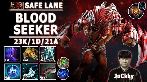 Bloodseeker Safe Lane Carry D Jackky Pos Bs Play Dota Immortal Gameplay Youtube