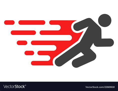Running Man With Fast Speed Effect Royalty Free Vector Image