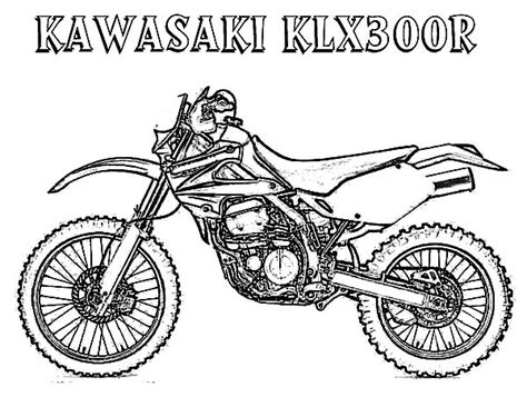 See more ideas about dirt bike, bike, motorcycle accessories. Dirt Bike Kawasaki KLX300R Coloring Page : Coloring Sun di ...