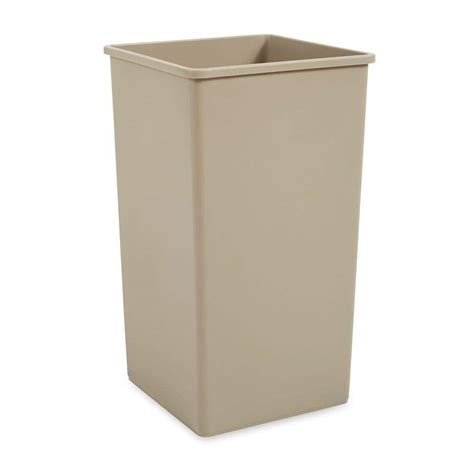 Rubbermaid Commercial Products Untouchable 50 Gal Beige Square Trash