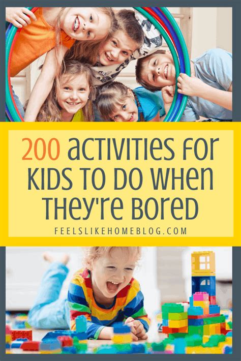200 Fun Things For Kids To Do When Theyre Bored Free Printable