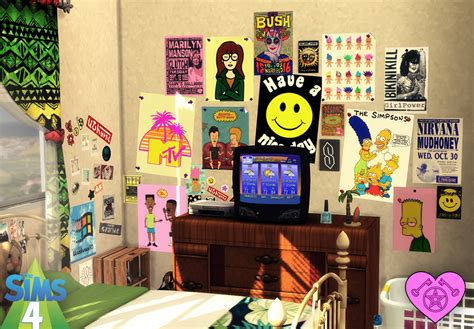 Talias Witchy Sims 4 Cc — 90s Wall Posters And Decor Plenty Of Bitchin