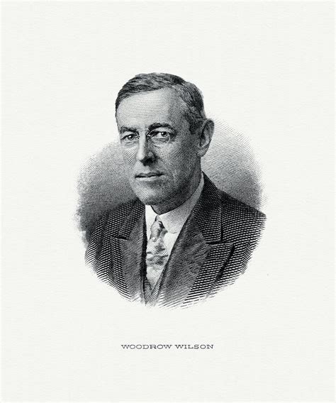 President Woodrow Wilson Painting By The Bureau Of Engraving And