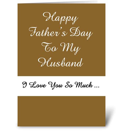 Happy Fathers Day Husband Cards