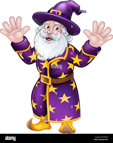 Wizard Cartoon Character Mascot Stock Vector Image And Art Alamy