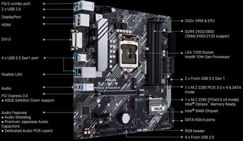 Asus S1200 Microatx Prime B460m A Ddr4 Motherboard Computer Alliance