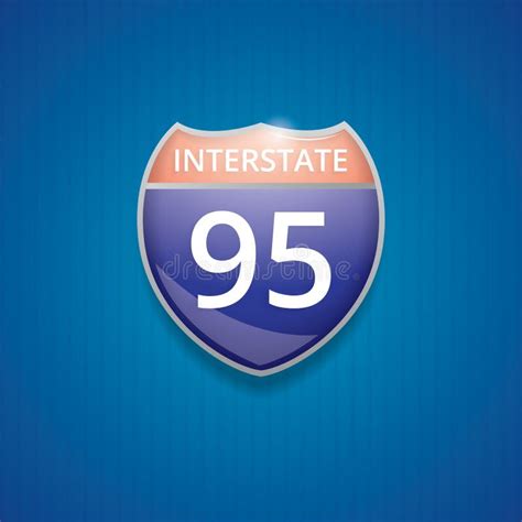 Interstate 95 Sign Vector Illustration Decorative Design Stock Vector