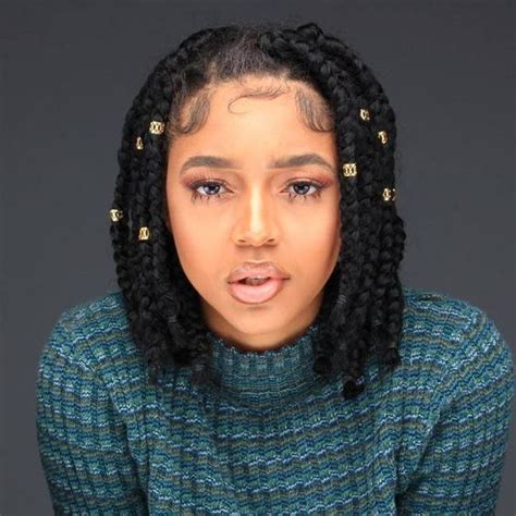 Styles with box braids update your regular buns while protecting your real hair too. 30 Short Box Braids Hairstyles For Chic Protective Looks