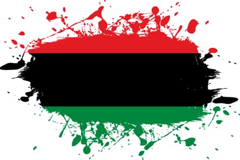 Vector Country Flag Of The Pan African Flag Ink Splat Vector