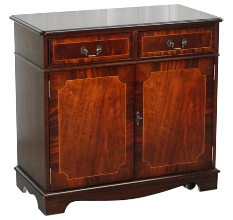 Stunning Handmade In England Solid Mahogany Sideboard With Drawers On