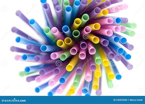 Series Of Colored Straws Stock Photo Image Of Straws 24203368