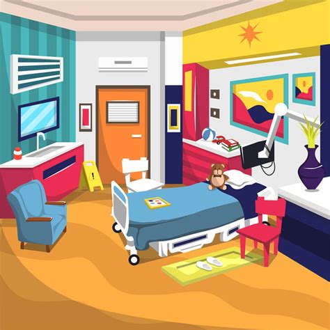 Pin by layan sammoury on anime scenery with images anime. Clean Inpatient Rehab Room For Kids Hospital With Single ...