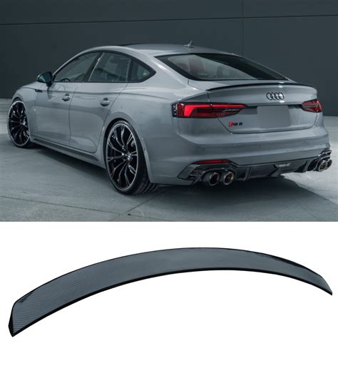 Audi A5 8w F5 Sportback Rear Boot Trunk Lip Spoiler Carbon Fibre Look