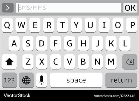 Smartphone Keyboard Mobile Phone Keypad Royalty Free Vector